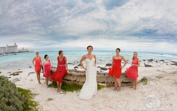 wedding photo in cancun